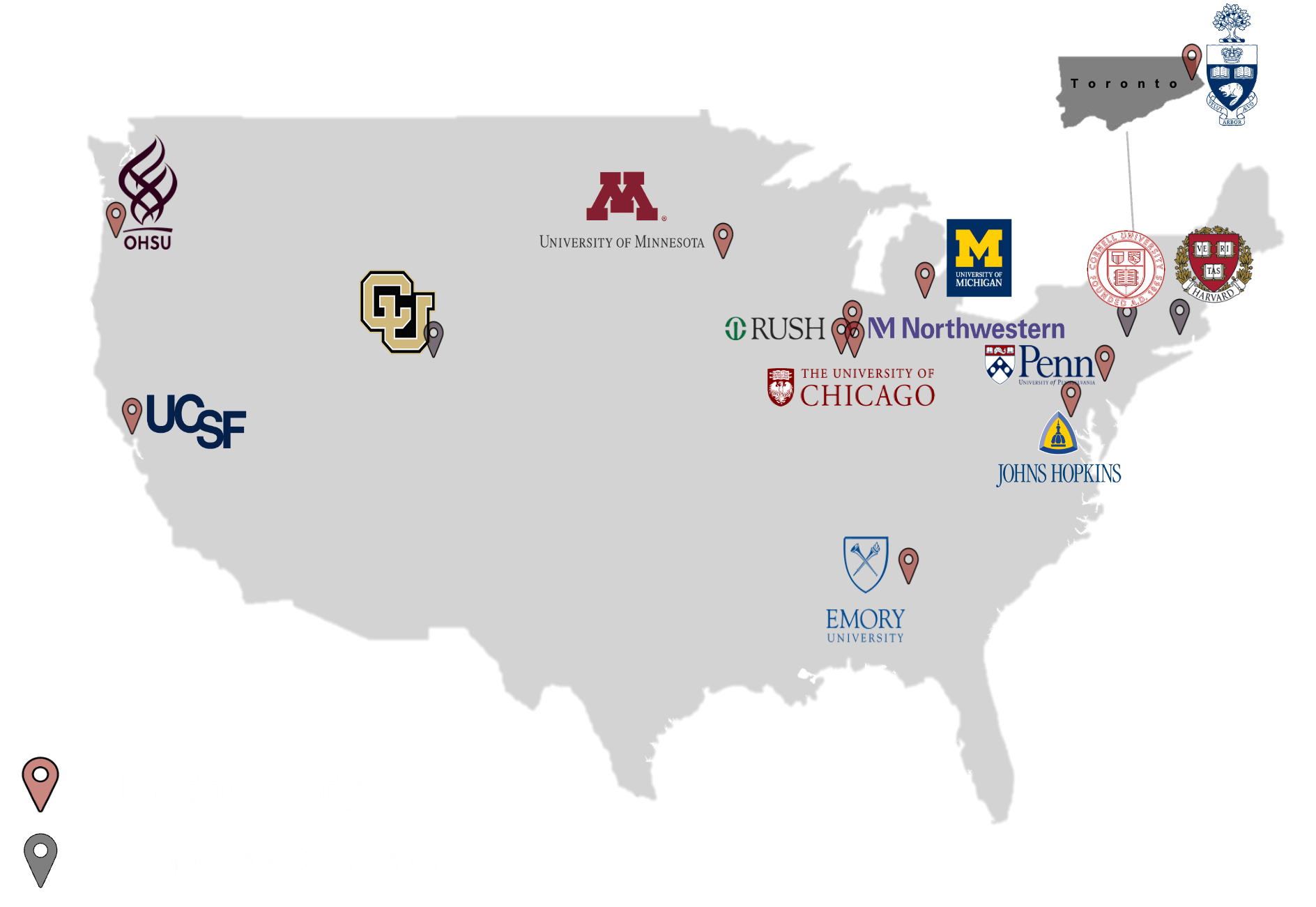 Map of CLIF Consortium Sites