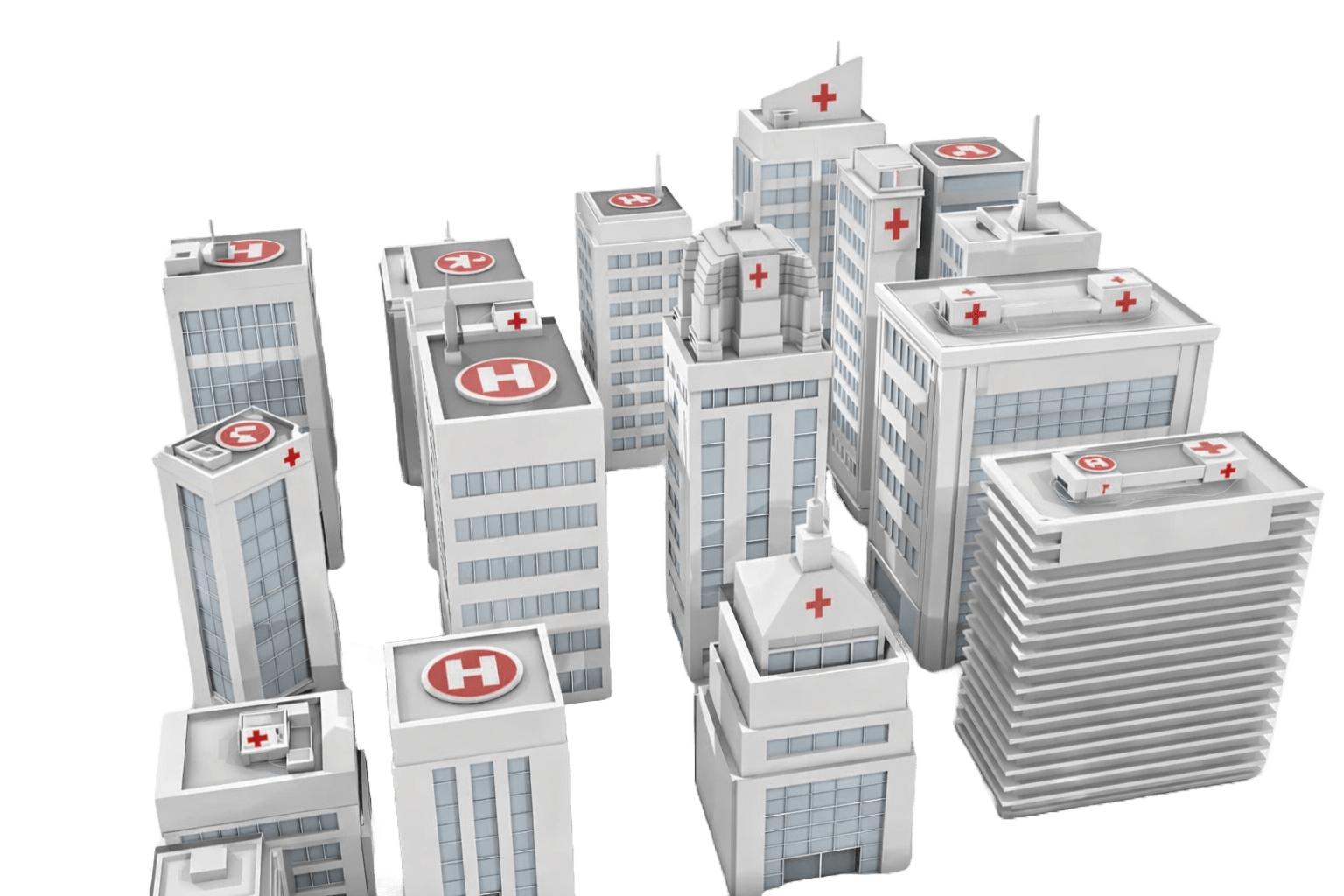 3D Hospital Cityscape